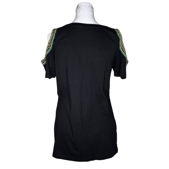 LOFT Womens Black Blouse With Open Shoulders Size Small - Picture 2 of 7